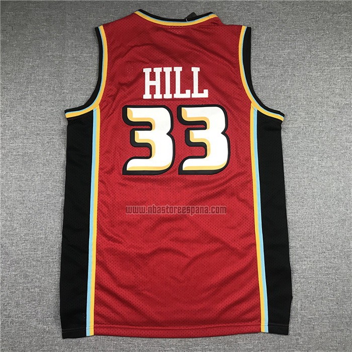 Camiseta Detroit Pistons Grant Hill NO 33 Mitchell & Ness 1999-00 Rojo